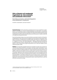 Gibt es Hinweise auf zunehmende Ungleichheit der Alterseinkünfte und zunehmende Altersarmut?