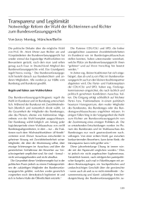 Transparenz und Legitimität