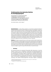 Strukturanalyse des deutschen Marktes für Beteiligungskapital