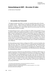 Datenerhebung im SOEP – Die ersten 25 Jahre