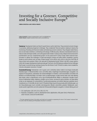 Investing for a Greener, Competitive and Socially Inclusive Europe
