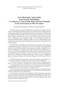 Karl Mittermaier, Adam Smith, and Economic Methodology: A Comment on “The Invisible Hand and Some Thoughts on the Non-Existent in What We Study”