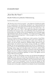 „Kein Bett für Nazis“?
