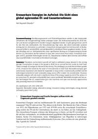Erneuerbare Energien im Aufwind: Die Sicht eines global agierenden Öl- und Gasunternehmens