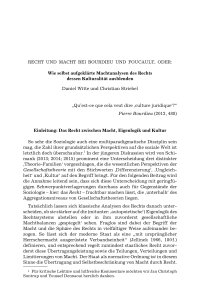 Recht und Macht bei Bourdieu und Foucault, oder: Wie selbst aufgeklärte Machtanalysen des Rechts dessen Kulturalität ausblenden