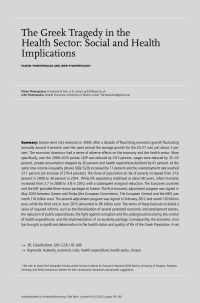 The Greek Tragedy in the Health Sector: Social and Health Implications