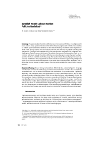 Swedish Youth Labour Market Policies Revisited