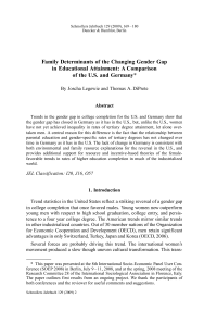 Family Determinants of the Changing Gender Gap in Educational Attainment: A Comparison of the U.S. and Germany