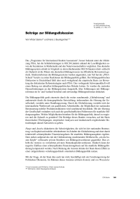 Beiträge zur Bildungsdiskussion