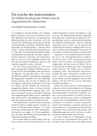 Die Leiche des Justizministers