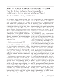 Jurist im Porträt: Werner Maihofer (1918 – 2009)