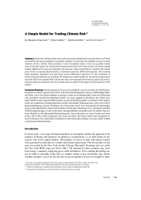A Simple Model for Trading Climate Risk