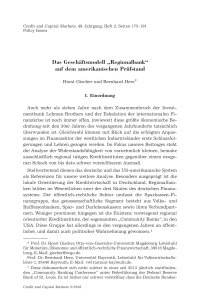 Das Geschäftsmodell "Regionalbank„ auf dem amerikanischen Prüfstand