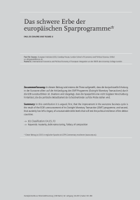 Das schwere Erbe der europäischen Sparprogramme