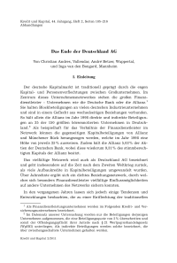 Das Ende der Deutschland AG