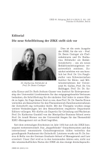 Editorial: Die neue Schriftleitung der ZfKE stellt sich vor