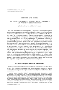 The Connection Between Causality, Value Judgements and Justice in Kelsen’s Thought