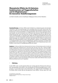 Ökonomische Effekte des EU-Emissionshandelssystems auf Fluggesellschaften und EU-Mitgliedstaaten – Ein innovativer Modellierungsansatz