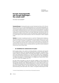 Korrupte Staatsangestellte oder korrupte Regierungen – Was schadet mehr?