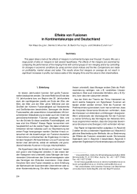 Effekte von Fusionen in Kontinentaleuropa und Deutschland