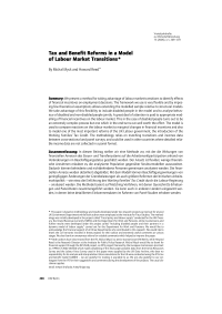 Tax and Benefit Reforms in a Model of Labour Market Transitions