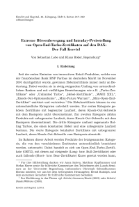 Extreme Börsenbewegung und Intraday-Preisstellung von Open-End-Turbo-Zertifikaten auf den DAX: Der Fall Kerviel