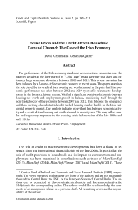 House Prices and the Credit-Driven Household Demand Channel: The Case of the Irish Economy