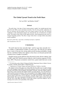 The Global Upward Trend in the Profit Share