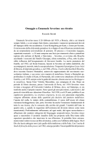 Omaggio a Emanuele Severino: un ritratto