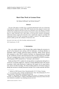 Short-Time Work in German Firms