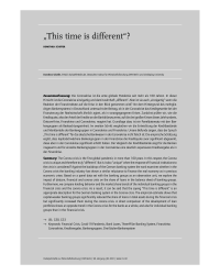 „This time is different“?