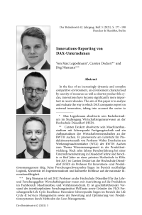 Innovations-Reporting von DAX-Unternehmen