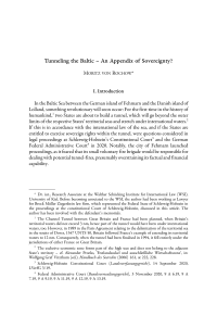 Tunneling the Baltic – An Appendix of Sovereignty?
