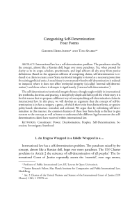 Categorising Self-Determination: Four Forms