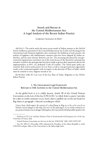 Search and Rescue in the Central Mediterranean Sea: A Legal Analysis of the Recent Italian Practice