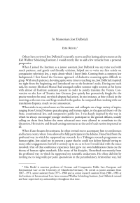 In Memoriam Jost Delbrück