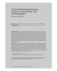 Unternehmensfinanzierung, Covid-19 und die Rolle von Verbriefungen