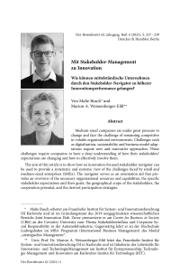 Mit Stakeholder-Management zu Innovation