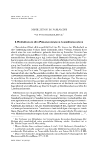 Obstruktion im Parlament