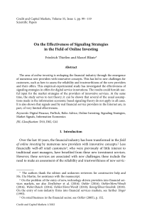 On the Effectiveness of Signaling Strategies in the Field of Online Investing