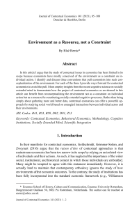 Environment as a Resource, not a Constraint