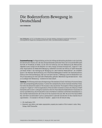 Die Bodenreform-Bewegung in Deutschland