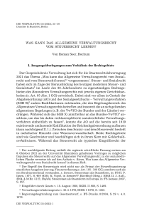 Was kann das Allgemeine Verwaltungsrecht vom Steuerrecht lernen?
