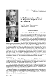 Erfolgsdeterminanten von Start-ups am Beispiel von PropTechs in der DACH-Region