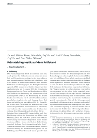Pränataldiagnostik auf dem Prüfstand