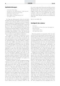 Spätabtreibungen – Heiligkeit des Lebens
