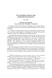 The Aristotelian concept of τύχη: daseinanalytical perspectives