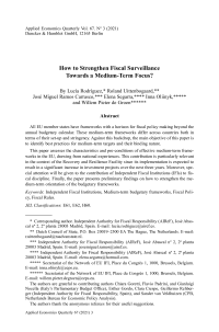 How to Strengthen Fiscal Surveillance Towards a Medium-Term Focus?