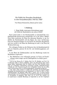 Die Politik der Deutschen Bundesbank in dem Konjunkturzyklus 1964 bis 1968