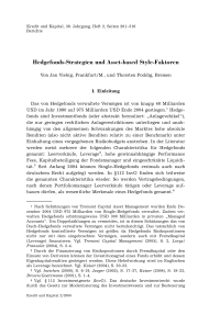 Hedgefonds-Strategien und Asset-based Style-Faktoren